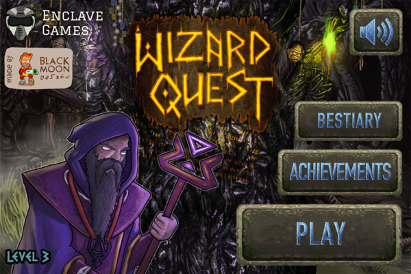 Wizard Quest - main menu