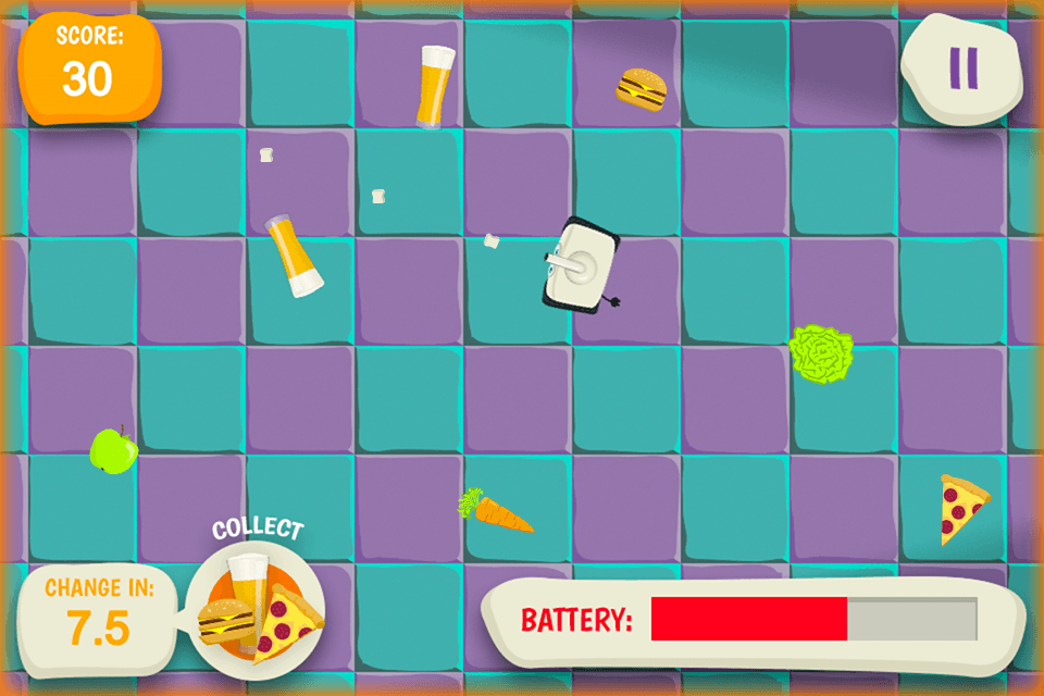 Hungry Fridge - gameplay on desktop
