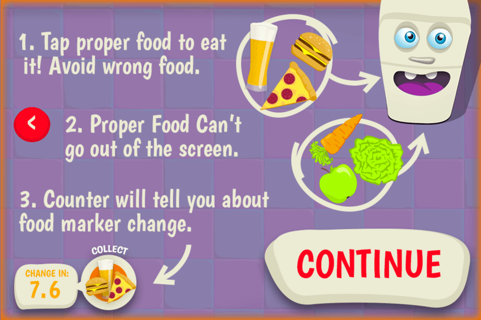 Hungry Fridge - how to play on mobile